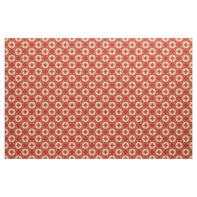 Red Geometric Abstract Design Fabric (Fat Quarter)