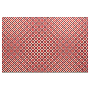 Red Geometric Abstract Design Fabric
