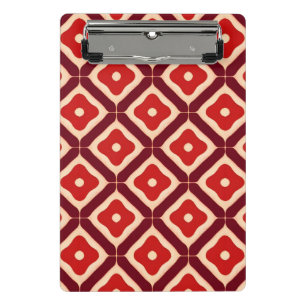 Red Geometric Abstract Design Mini Clipboard