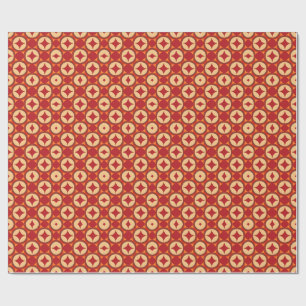 Red Geometric Abstract Design Wrapping Paper