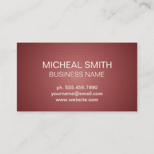 Red Geometric Abstract Pattern Business Card