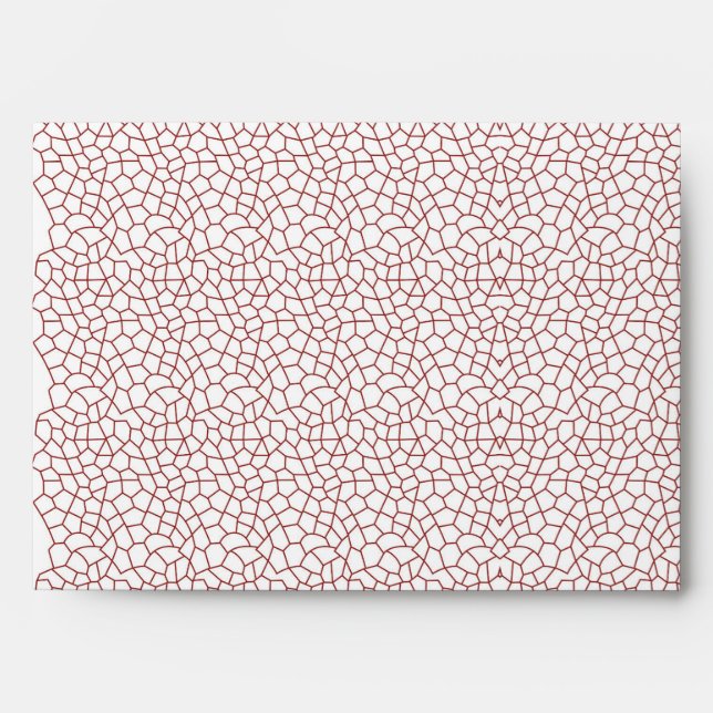 Red Geometric Envelope | Elegant Wedding Suite (Front)