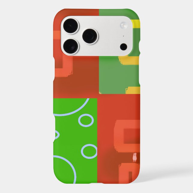 Red Geometric Green Loops (Back)