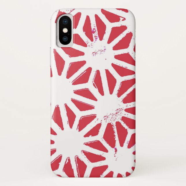 Red geometric pattern Case-Mate iPhone case (Back)