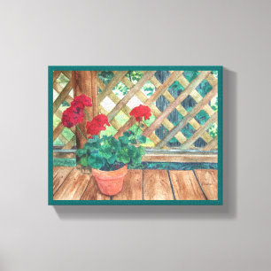 Red Geranium Canvas Print