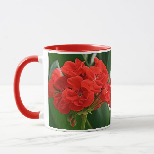 Red Geranium Mug (Left)