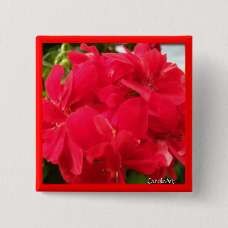 "Red Geranium Petals" Pin