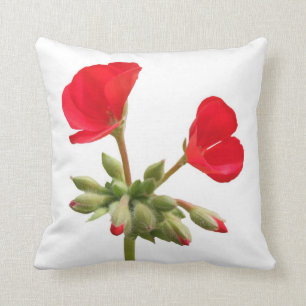 Red Geranium Pillow