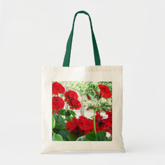 Red Geraniums Tote A Great Garden Gift