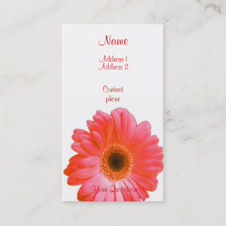 Red Gerbera Business Card