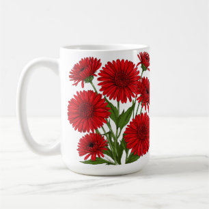 Red Gerbera Daisy Bouquet Coffee Mug
