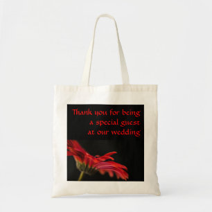Red Gerbera Flower Wedding Tote Bag