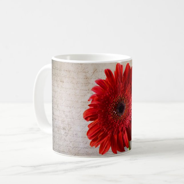 Red Gerbera - mugs (Front Left)