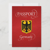 Red Germany Passport Invitation (Back)