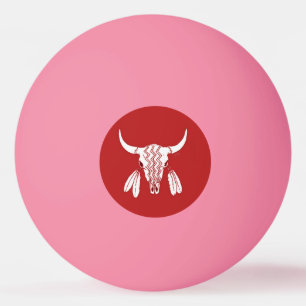 Red Ghost Dance Buffalo 1 star glow ping pong ball