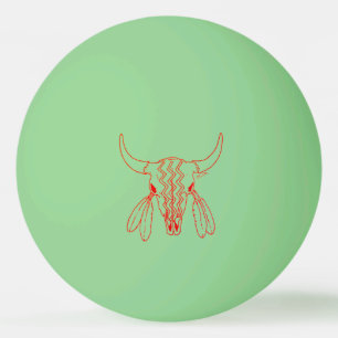 Red Ghost Dance Buffalo 1 star glow ping pong ball