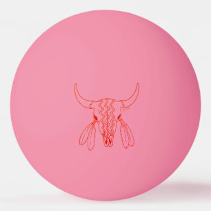 Red Ghost Dance Buffalo 1 star glow ping pong ball
