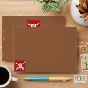 Red Ghost Dance Buffalo brown standard envelopes
