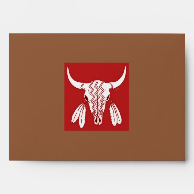 Red Ghost Dance Buffalo brown std envelopes centre (Front)
