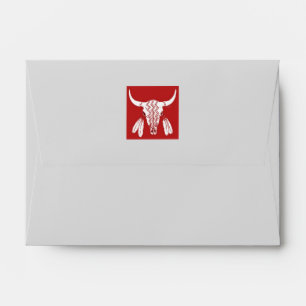 Red Ghost Dance Buffalo grey small envelopes back