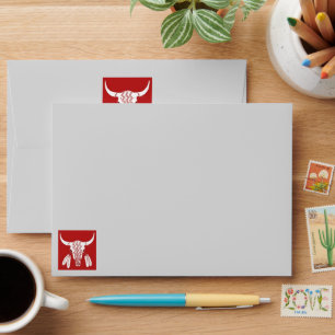 Red Ghost Dance Buffalo grey standard envelopes