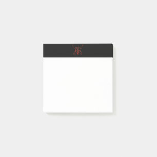 Red Ghost Dance Buffalo line black white note pads