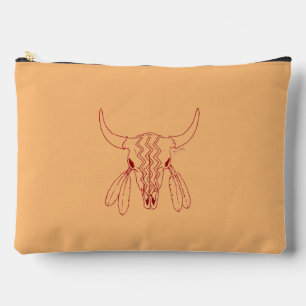 Red Ghost Dance Buffalo line tan pouch