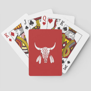 Red Ghost Dance Buffalo Poker playing cards