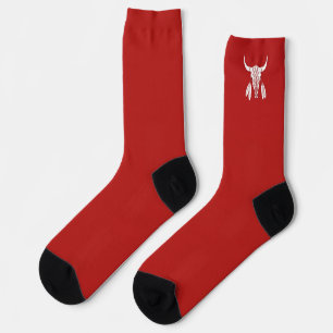 Red Ghost Dance Buffalo premium socks