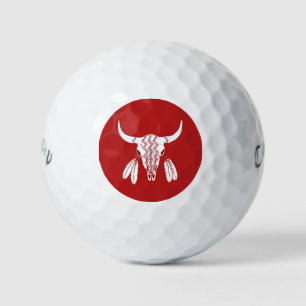 Red Ghost Dance Buffalo Warbird golf balls