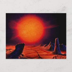 Red giant Sun Postcard