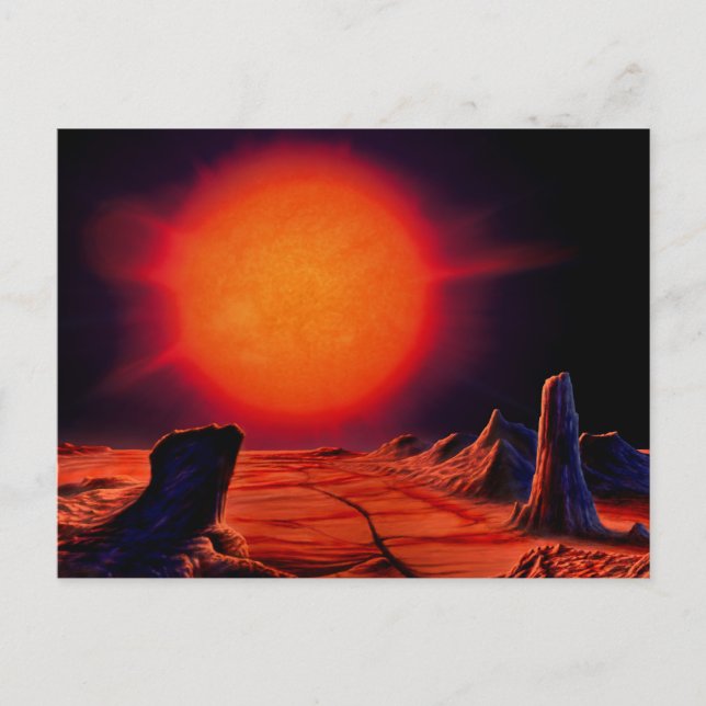 Red giant Sun Postcard (Front)