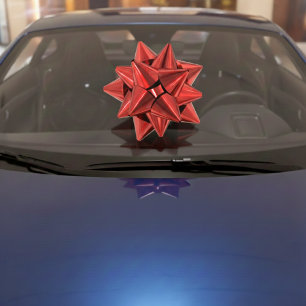 Red Gift Bow Extra Large Window Cling