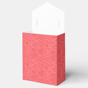 Red Gift Box with Hearts