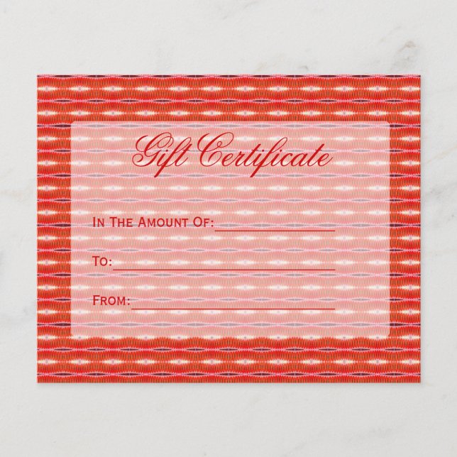 red gift certificate (Front)