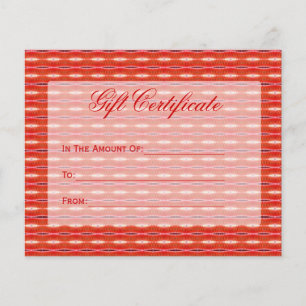 red gift certificate