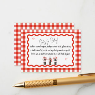 Red Gingham Baby Soda Ready to POP Books for Baby Enclosure Card
