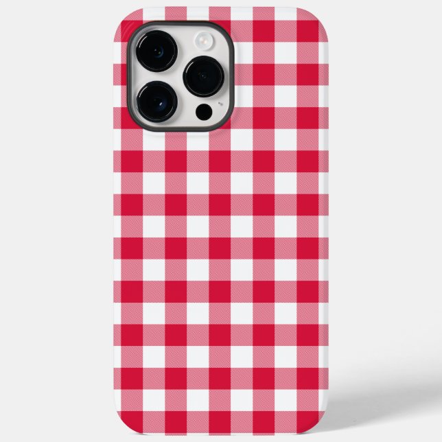 Red Gingham Case-Mate iPhone Case (Back)