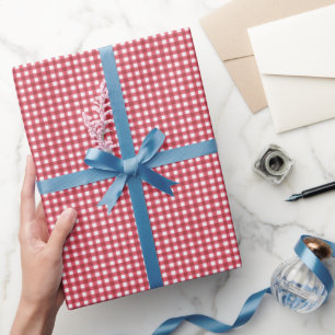 Red Gingham Charm Wrapping Paper