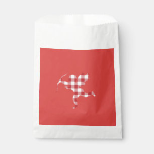 Red Gingham Cupid Favour Bags