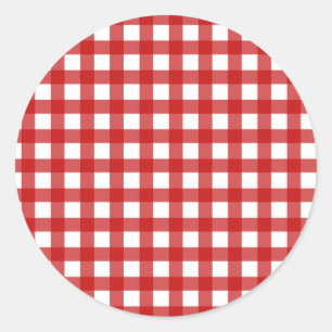 Red Gingham Envelope Seal