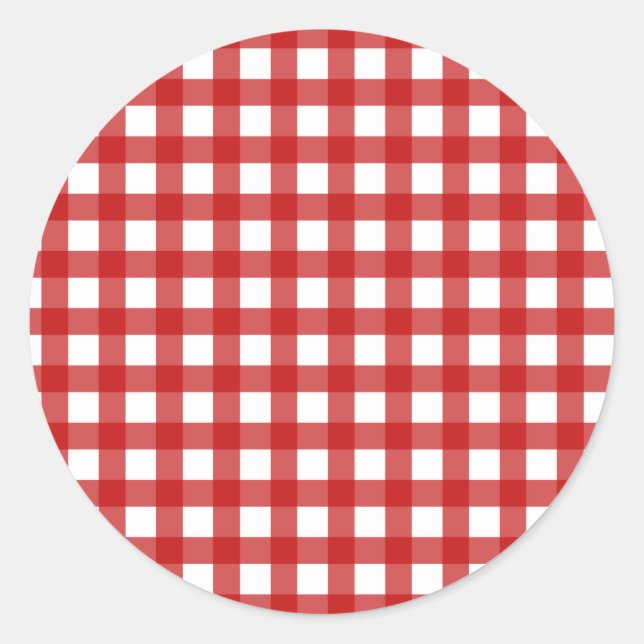 Red Gingham Envelope Seal (Front)