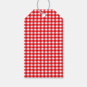 Red Gingham Gift Tag