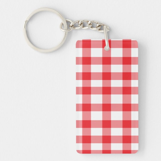 Red Gingham Key Ring (Front)