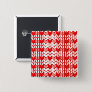 RED GINGHAM KNIT Square Pin Button