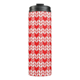 RED GINGHAM KNIT Thermal Tumbler