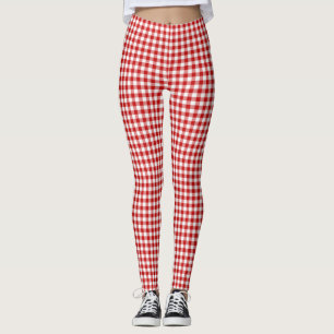 Red Gingham Leggings