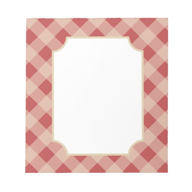 Red Gingham Notepad (Front)