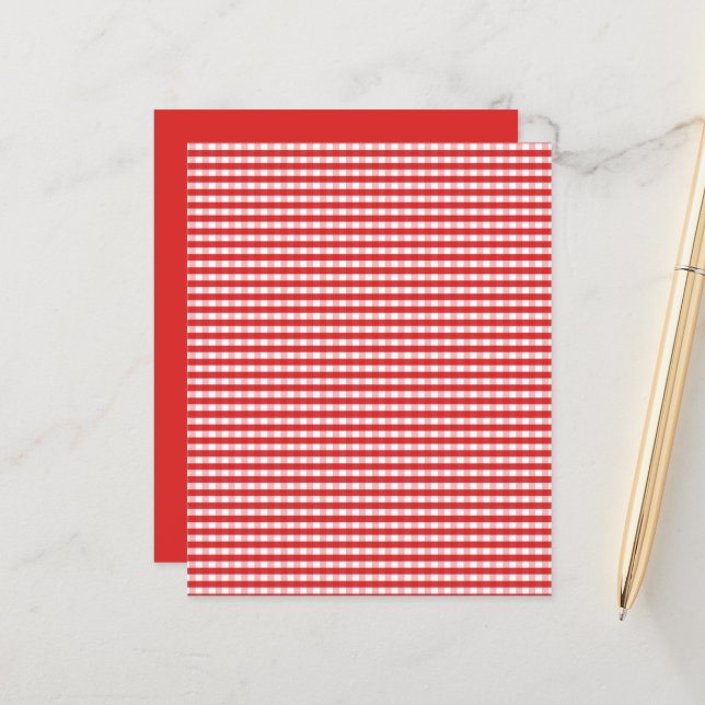 Red Gingham Pattern (Front/Back In Situ)