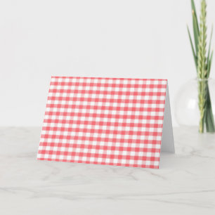 Red Gingham Pattern Card